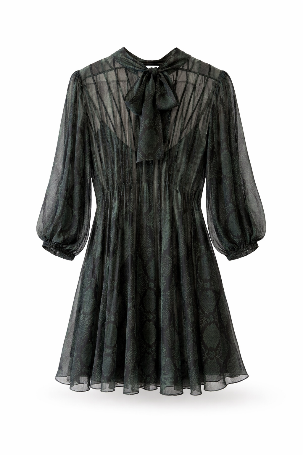 Snake Print Sheer Dress