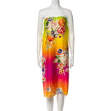 Purple Label Colorful Silk Dress
