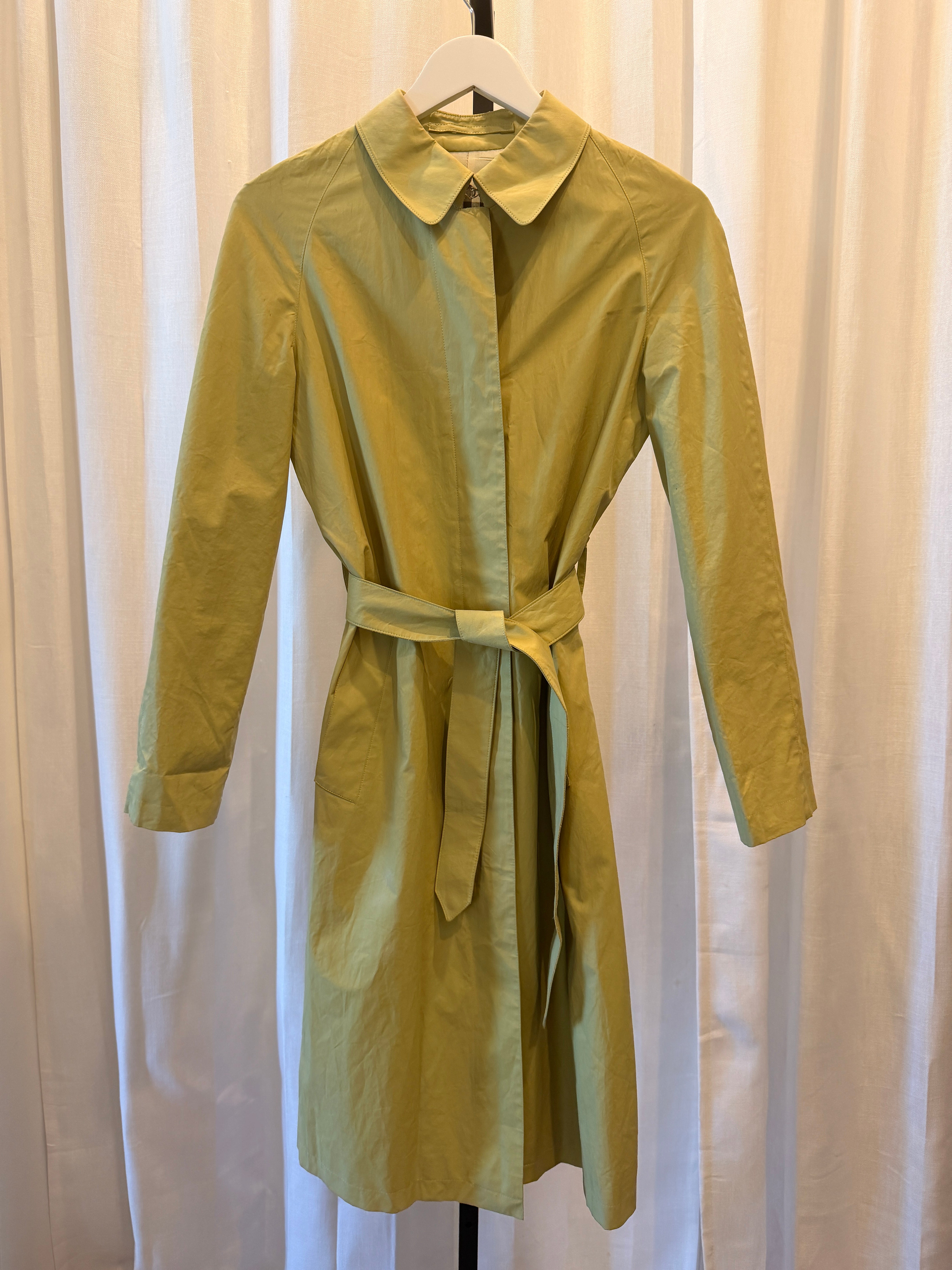 Vintage 90s Light Green Trench