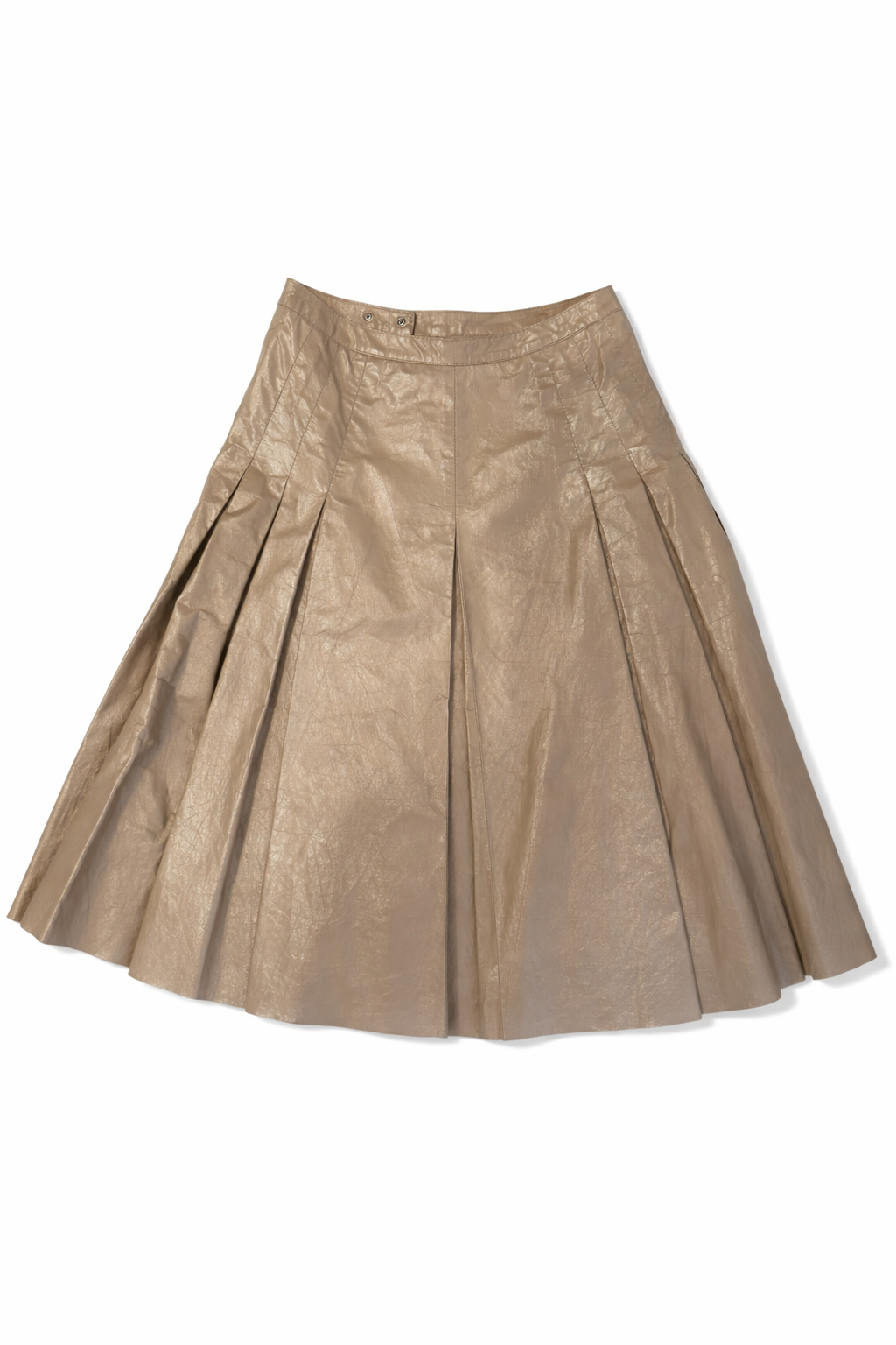 Leather Pleated Skirt