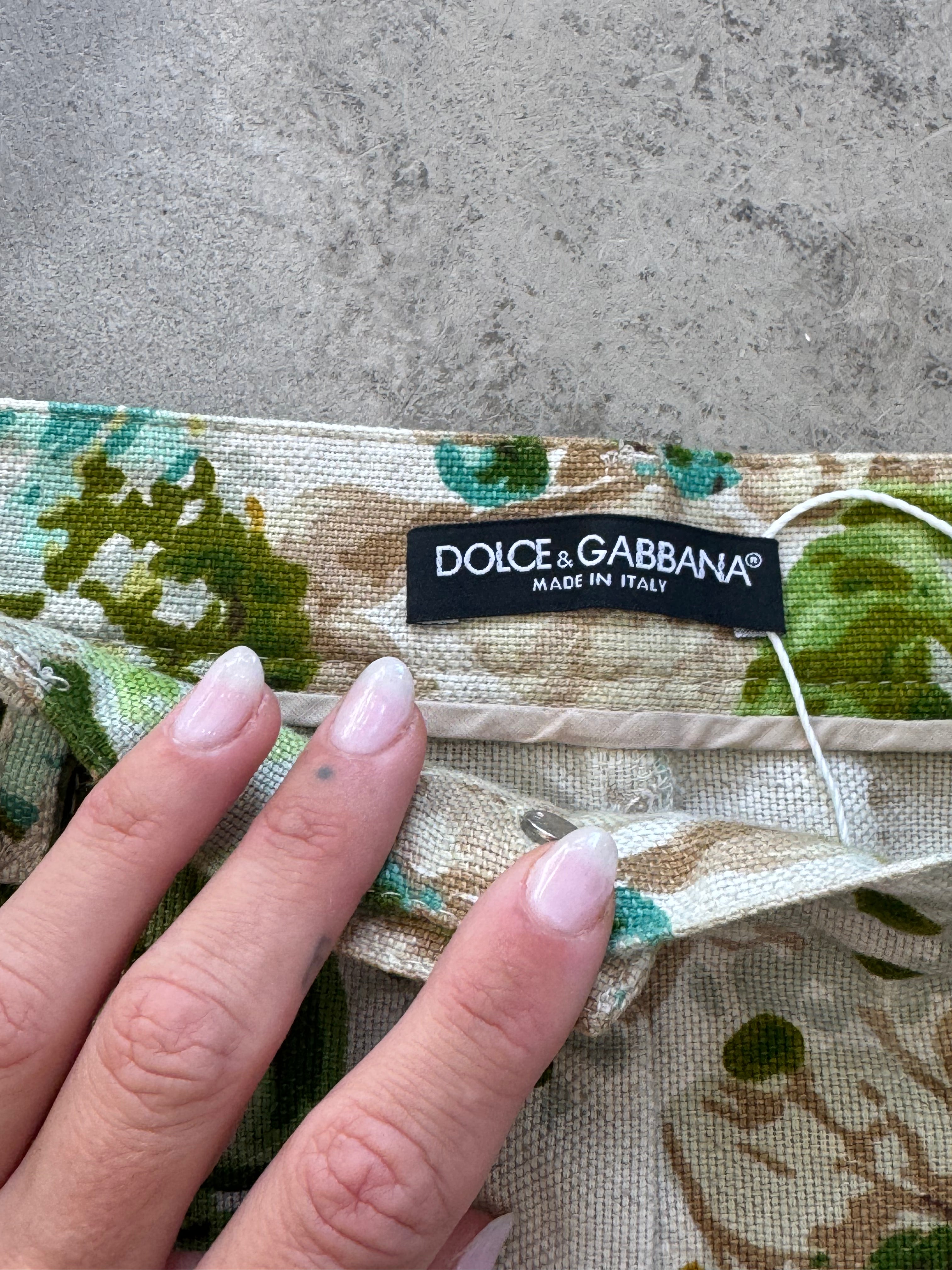 Floral Print Denim mini