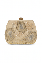 Vintage Cream Embellished Clutch