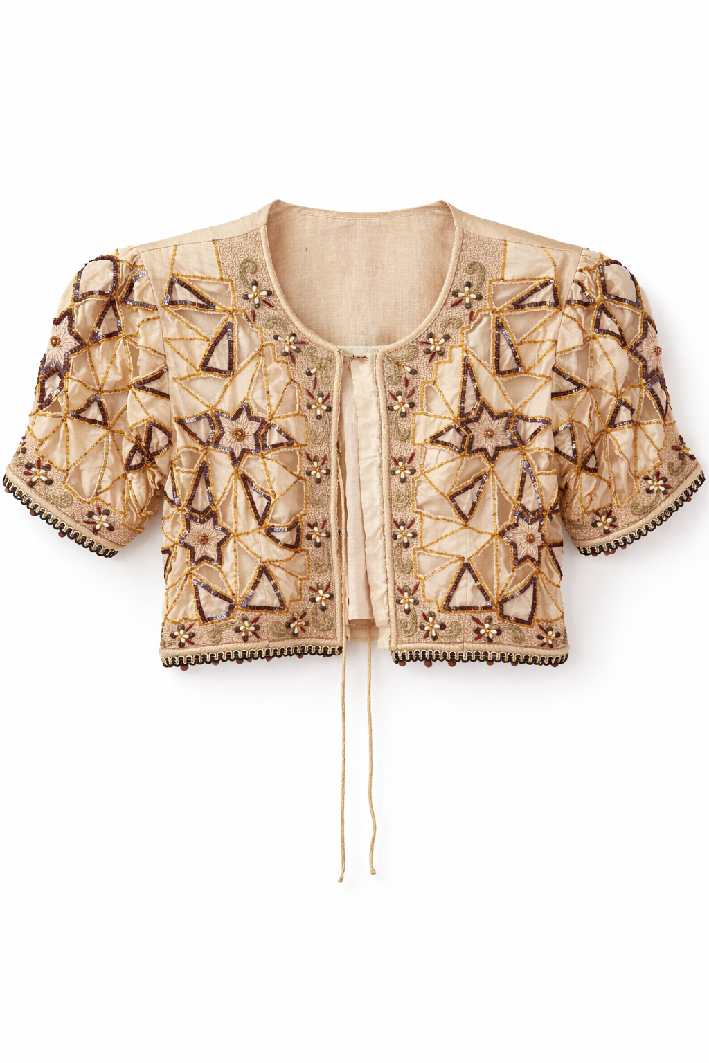 Indian 1970s Beaded Crop Top