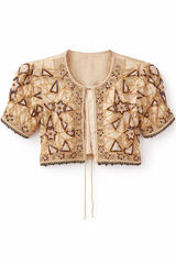 Indian 1970s Beaded Crop Top