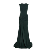 Forest Green Draped Dress