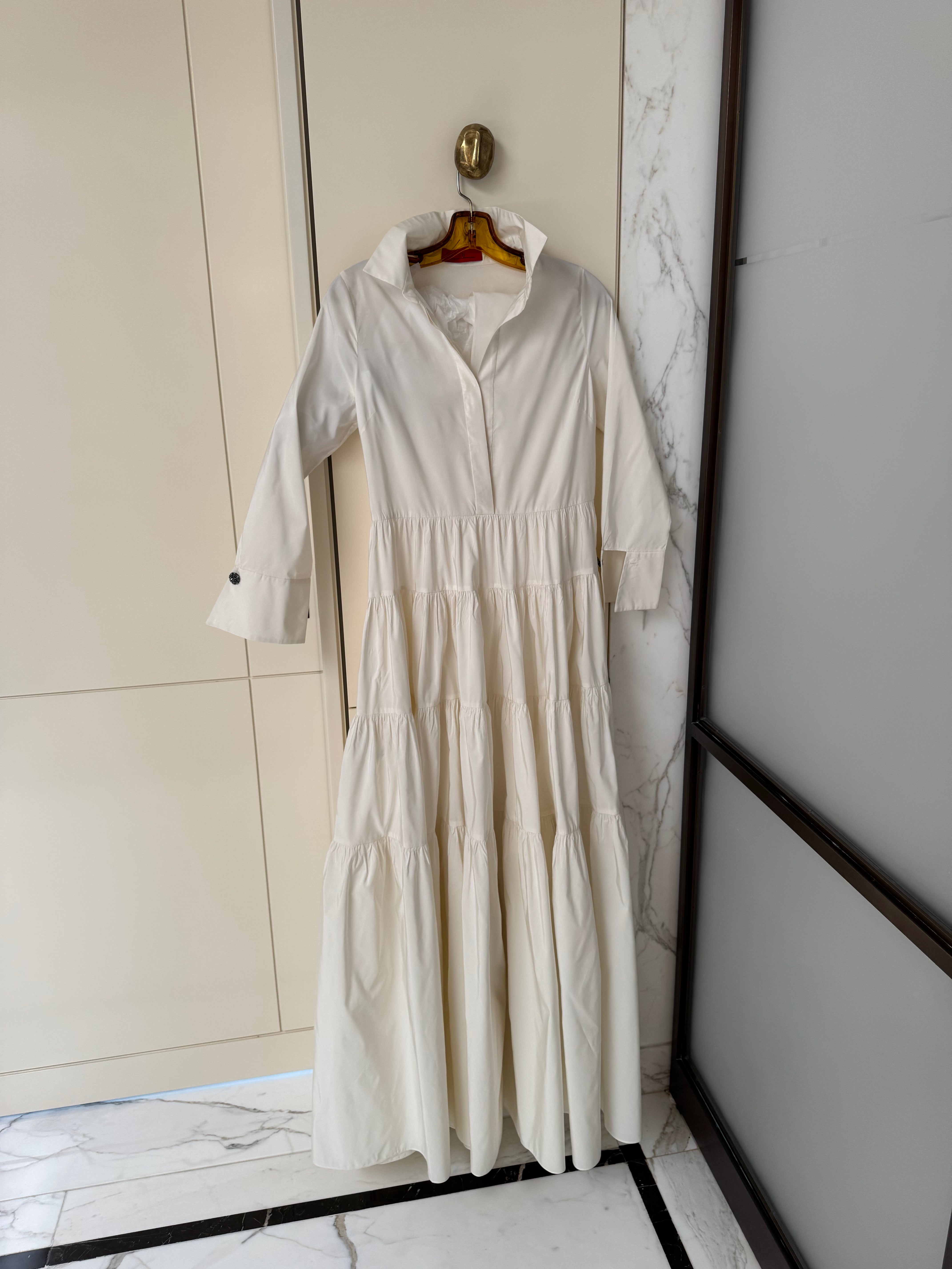White Taffeta Gown