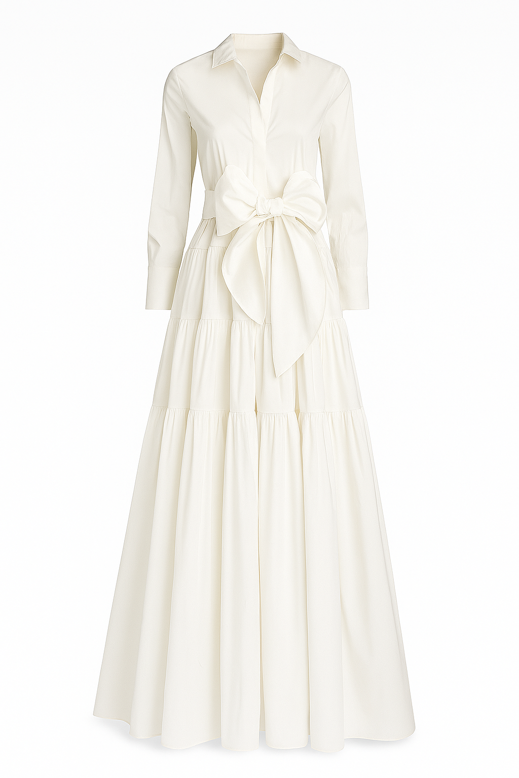 White Taffeta Gown
