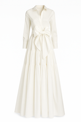 White Taffeta Gown