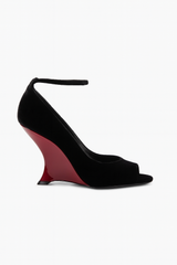 Vintage Black Velvet Heels