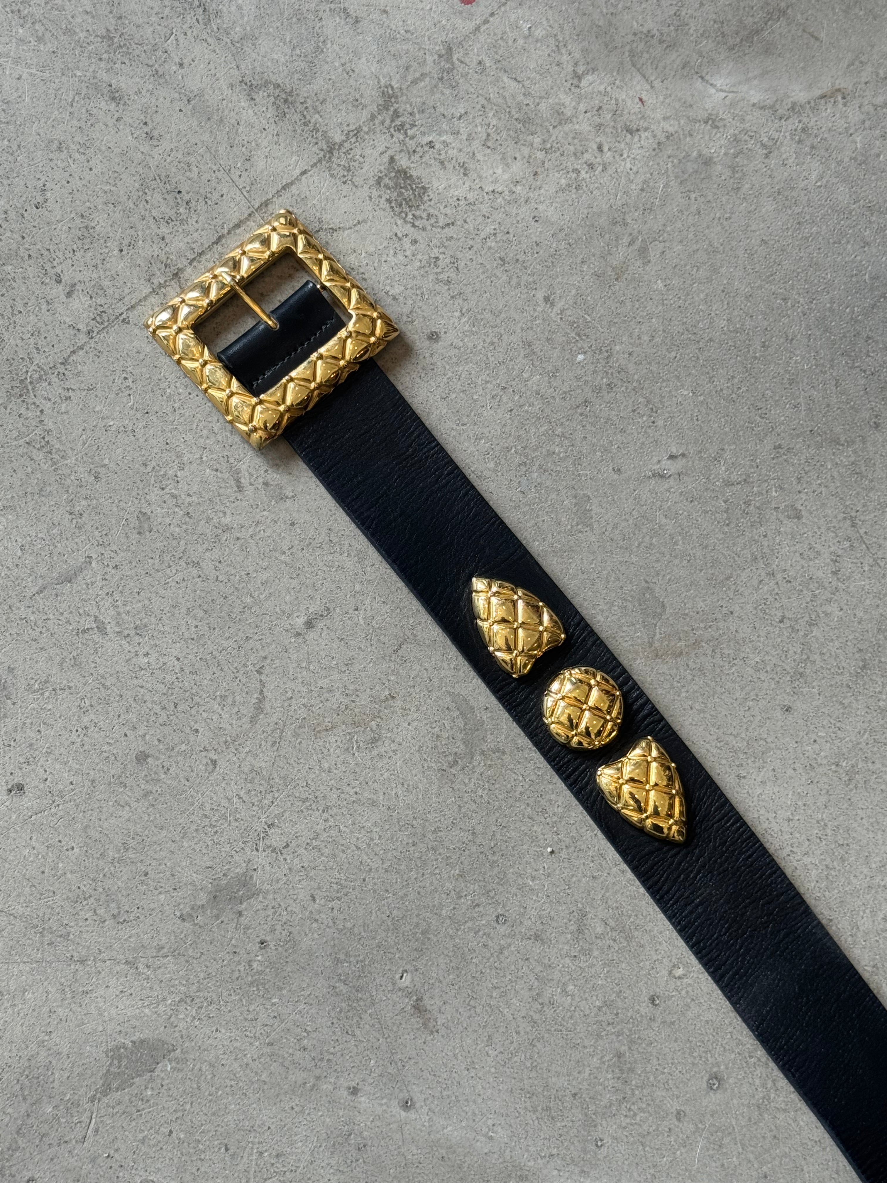 Black and Gold Waist Belt