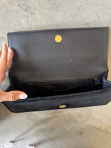 Suede clutch with butterfly
