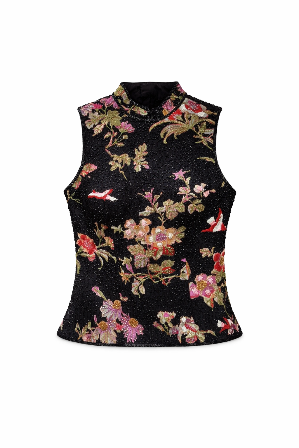 Vintage Beaded Floral Top