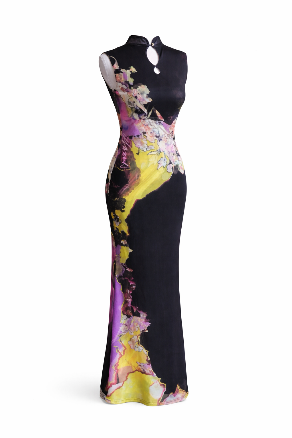 Floral Oriental Body con dress