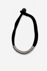 90s velvet and metal necklace