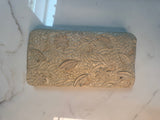 Nancy Gonzalez Floral Embossed Crocodile Clutch