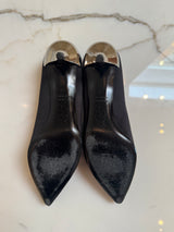 Black Satin with Rhinestone Buckle (39)