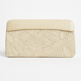 Nancy Gonzalez Floral Embossed Crocodile Clutch