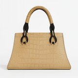 Beige Alligator Cruiser Handle Bag