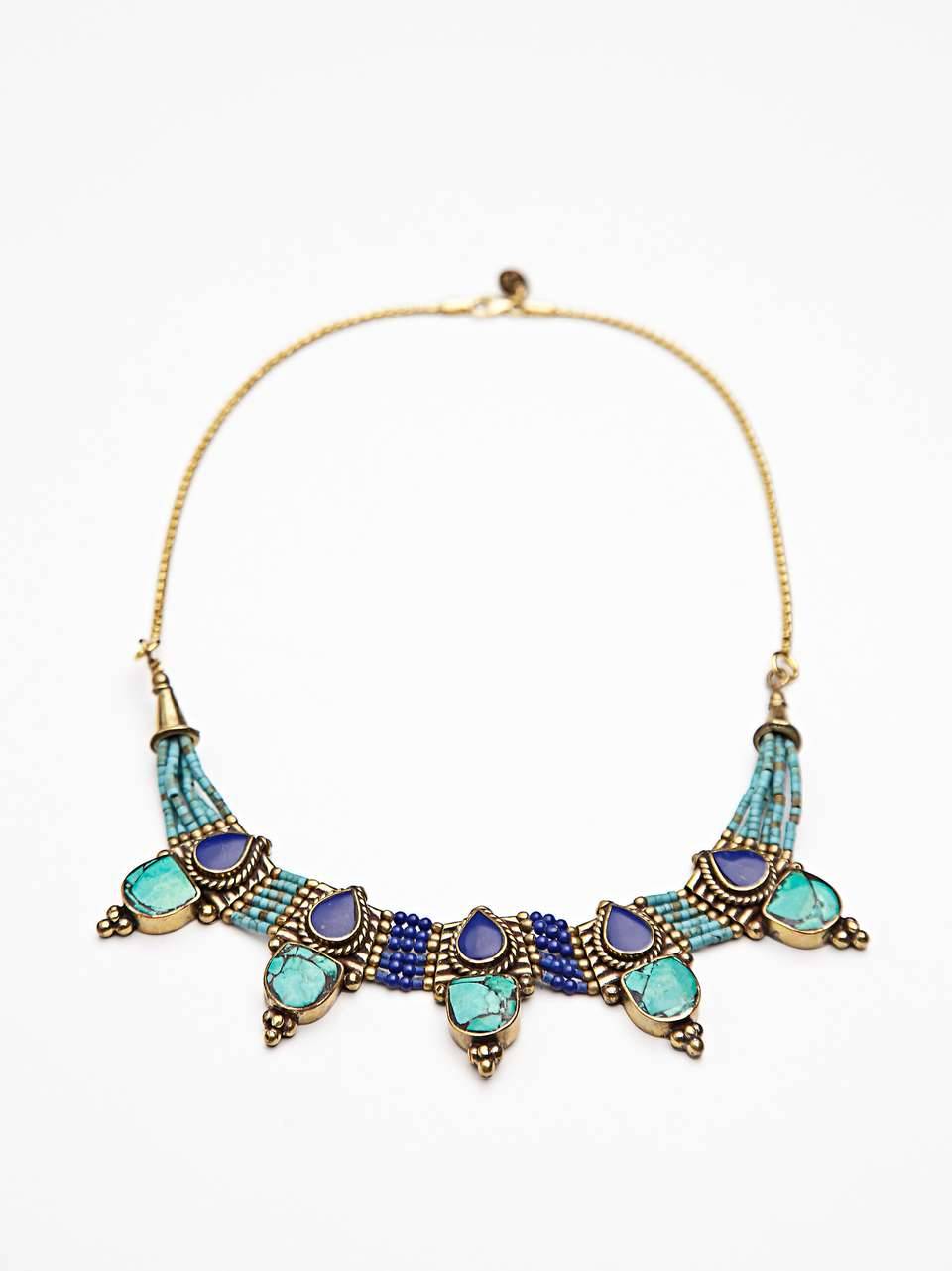 24k Gold and Turquoise Necklace