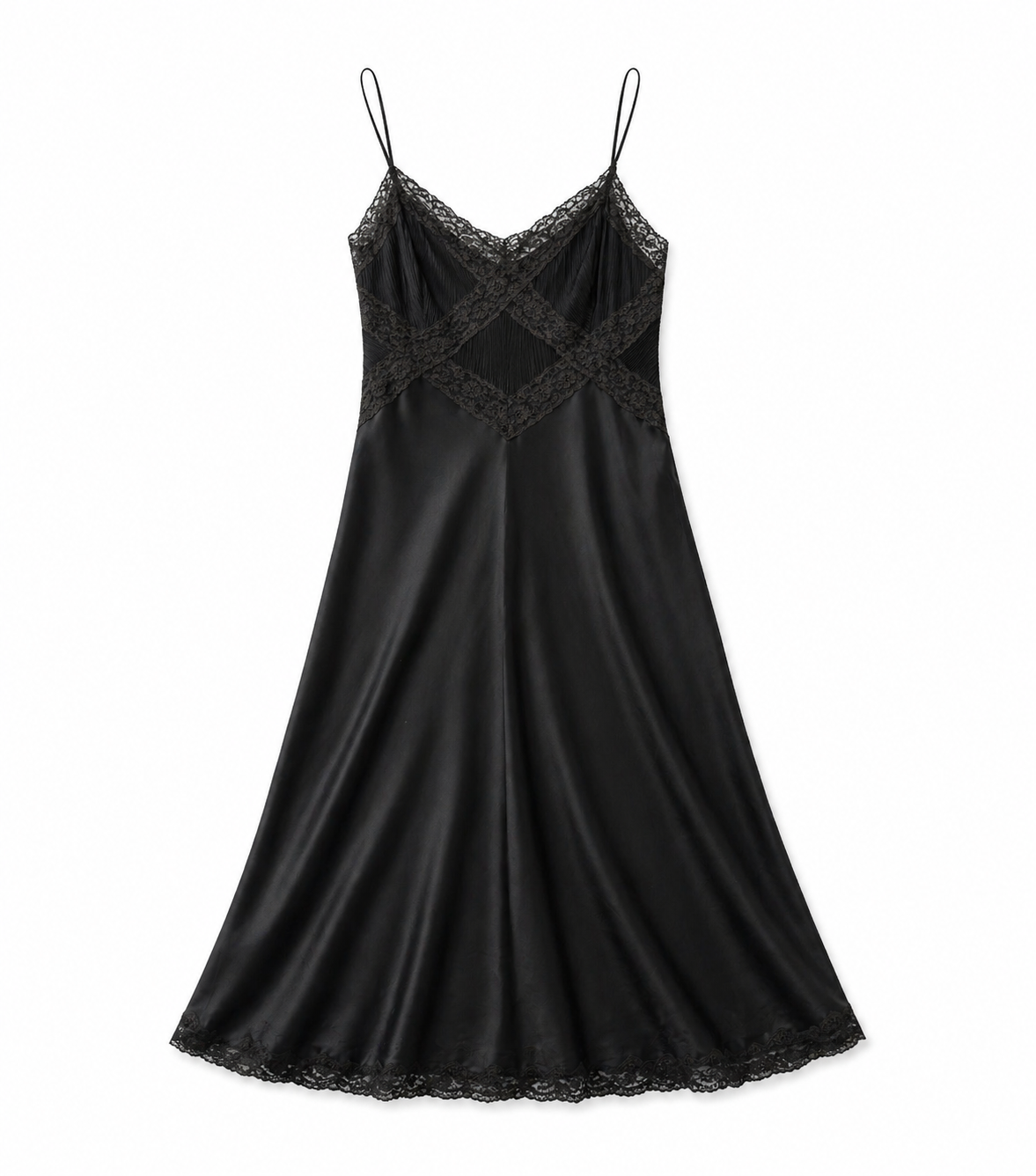 Black Vintage Slip Dress