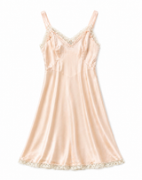1930s Peach Bias Cut Slip Dress