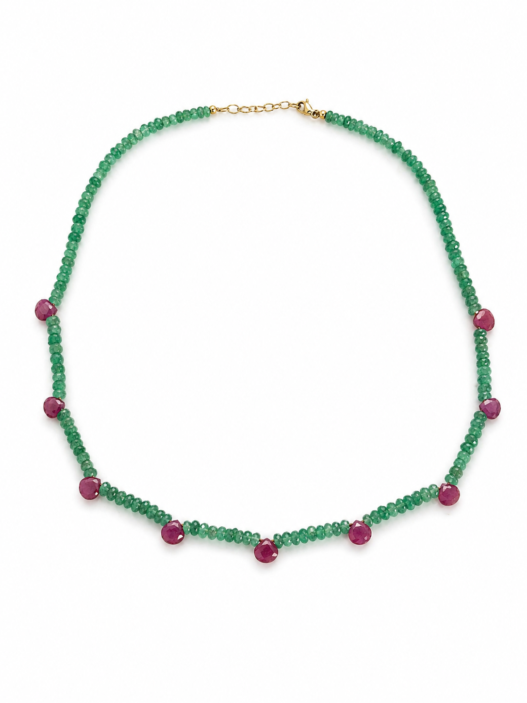 Green with Purple Stone necklace