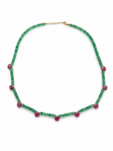 Green with Purple Stone necklace