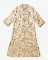 Silk Cream Brocade Coat 1960s