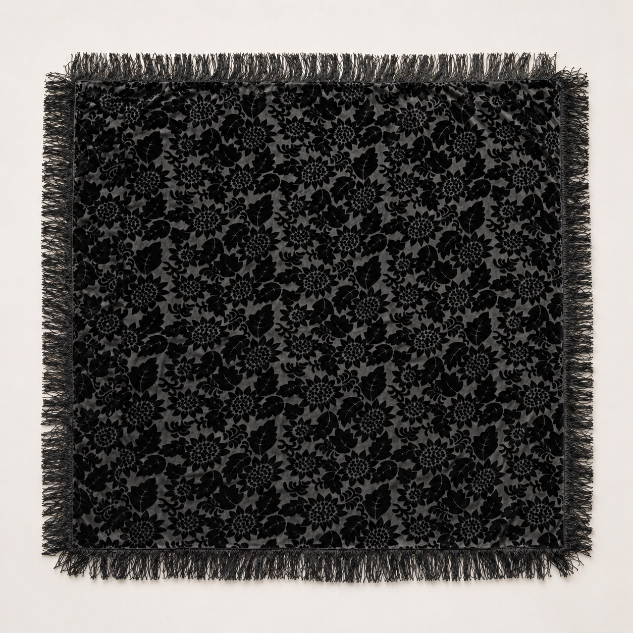 Burnout Velvet Piano Shawl