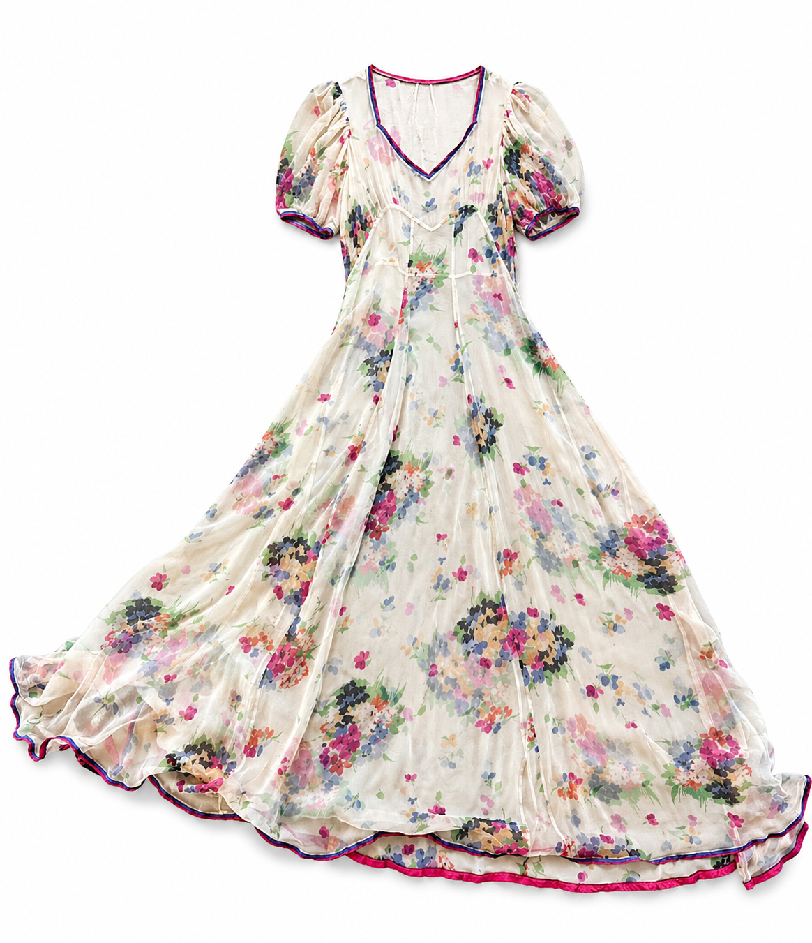 1930’s Chiffon Floral Dress