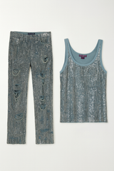 2010 Silver Sequin Distressed Set