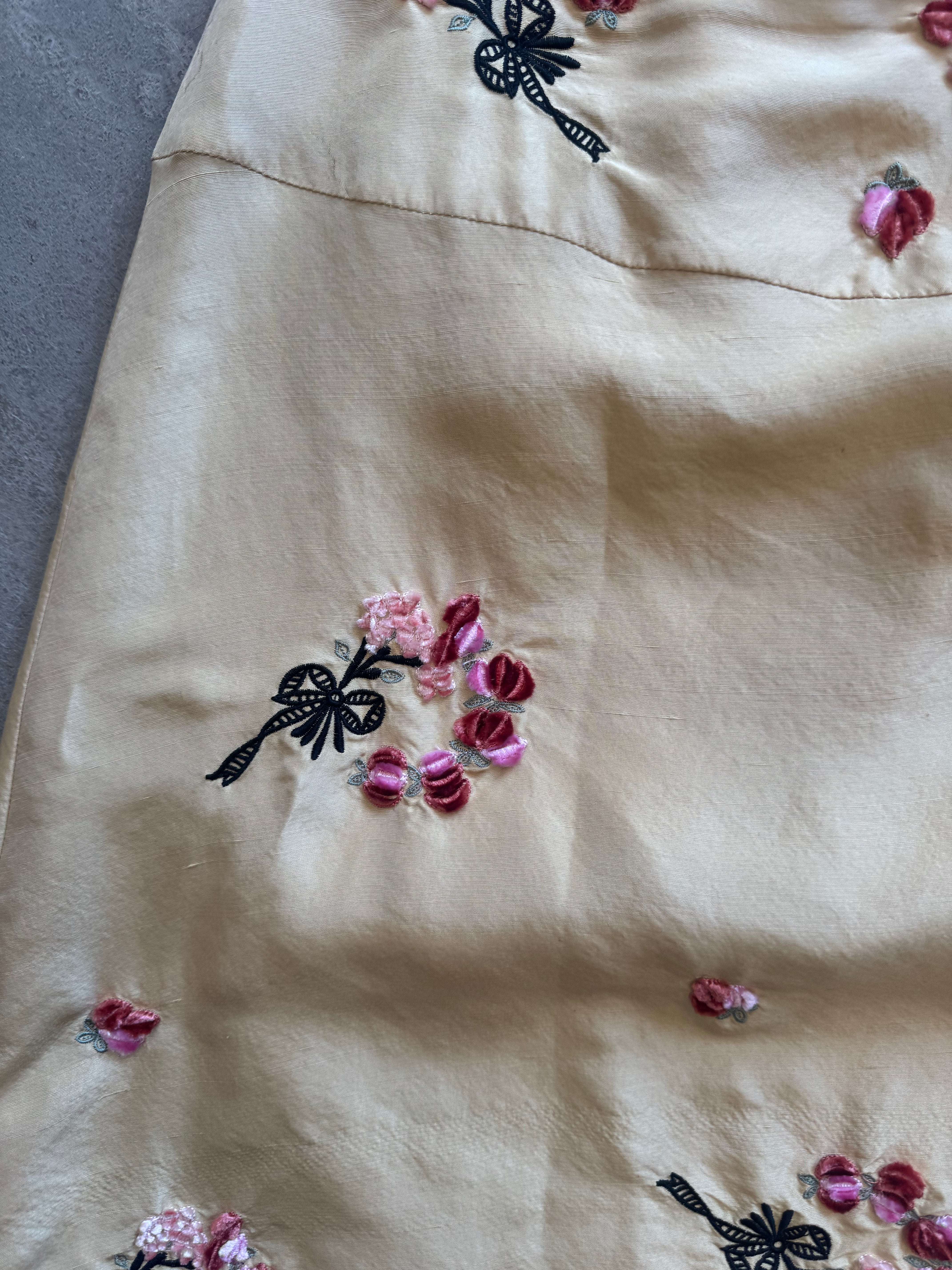 Silk and Velvet Flower Skirt