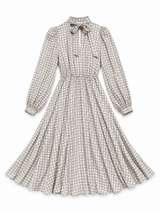 Silk Dress with tie neck