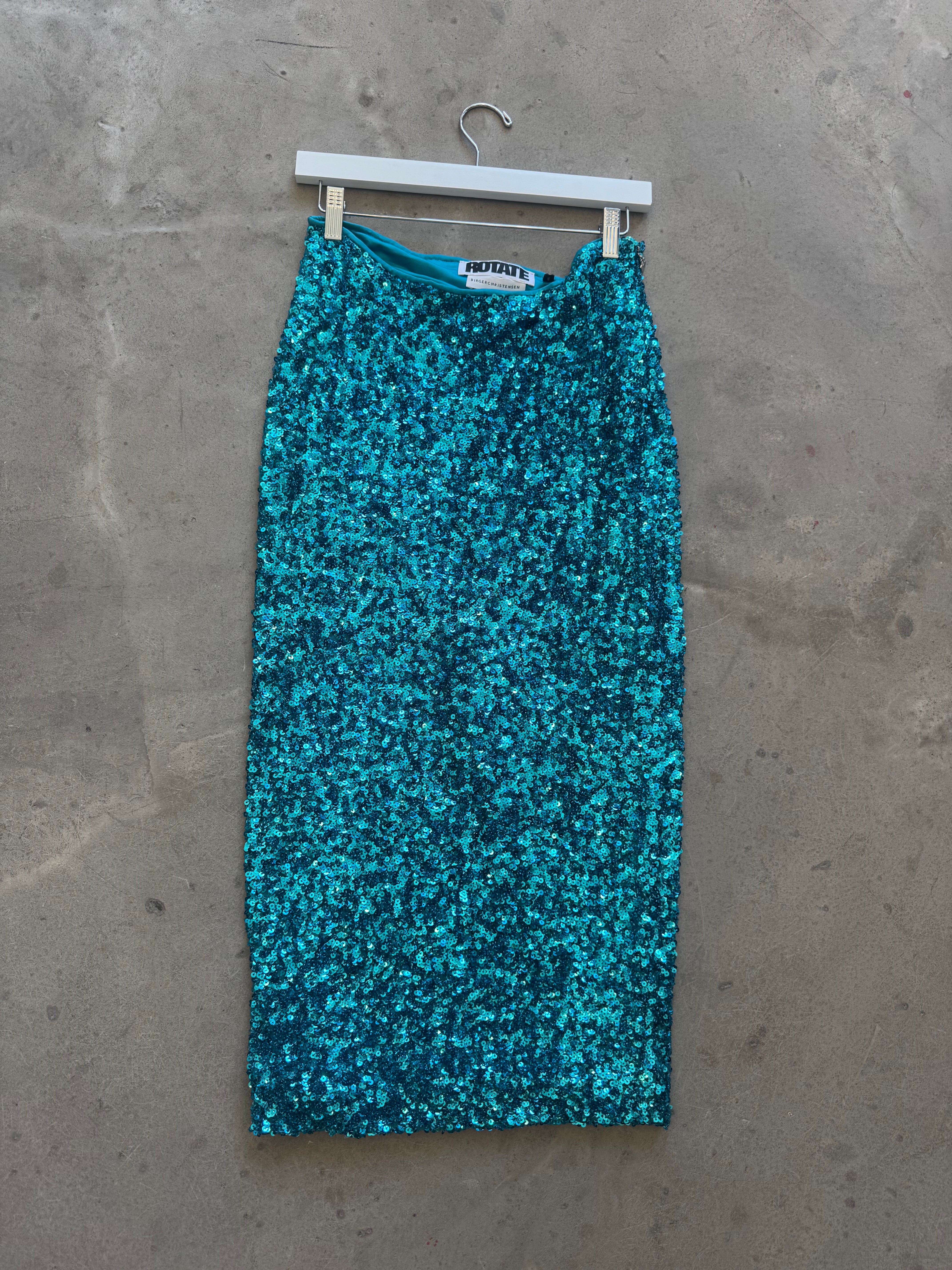 Blue Sequins Skirt