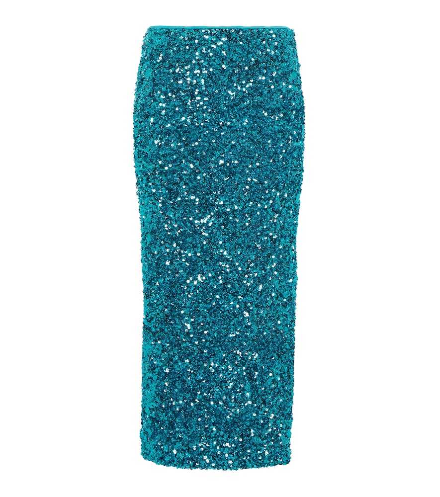 Blue Sequins Skirt