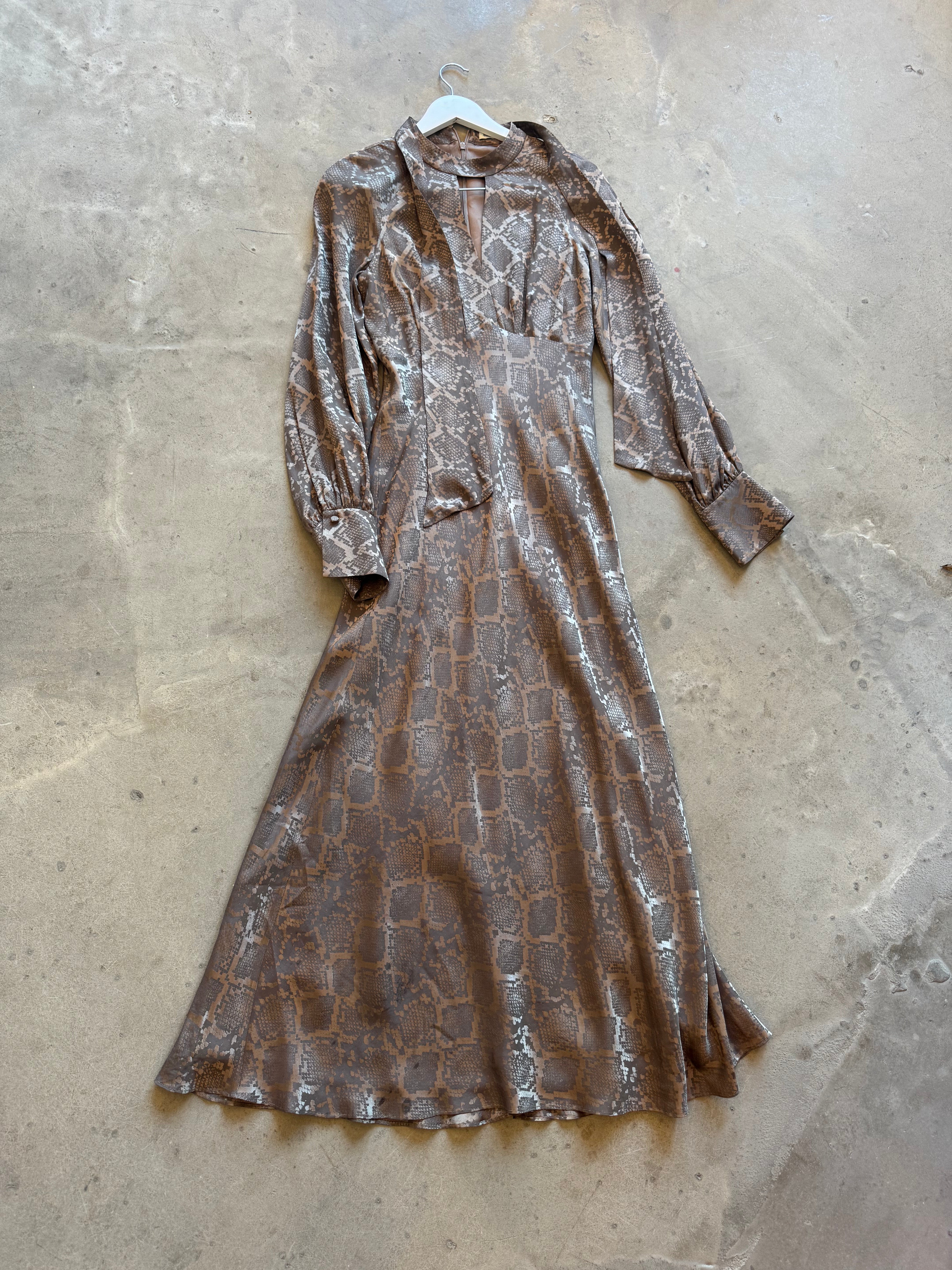Snake Print Maxi Dress