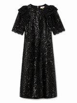 Sea Glitter Dress with Lace