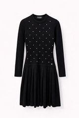 Black Cashmere & Pearl Dress