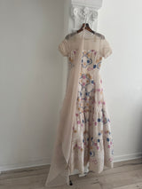 Embroidered Tulle Maxi Dress