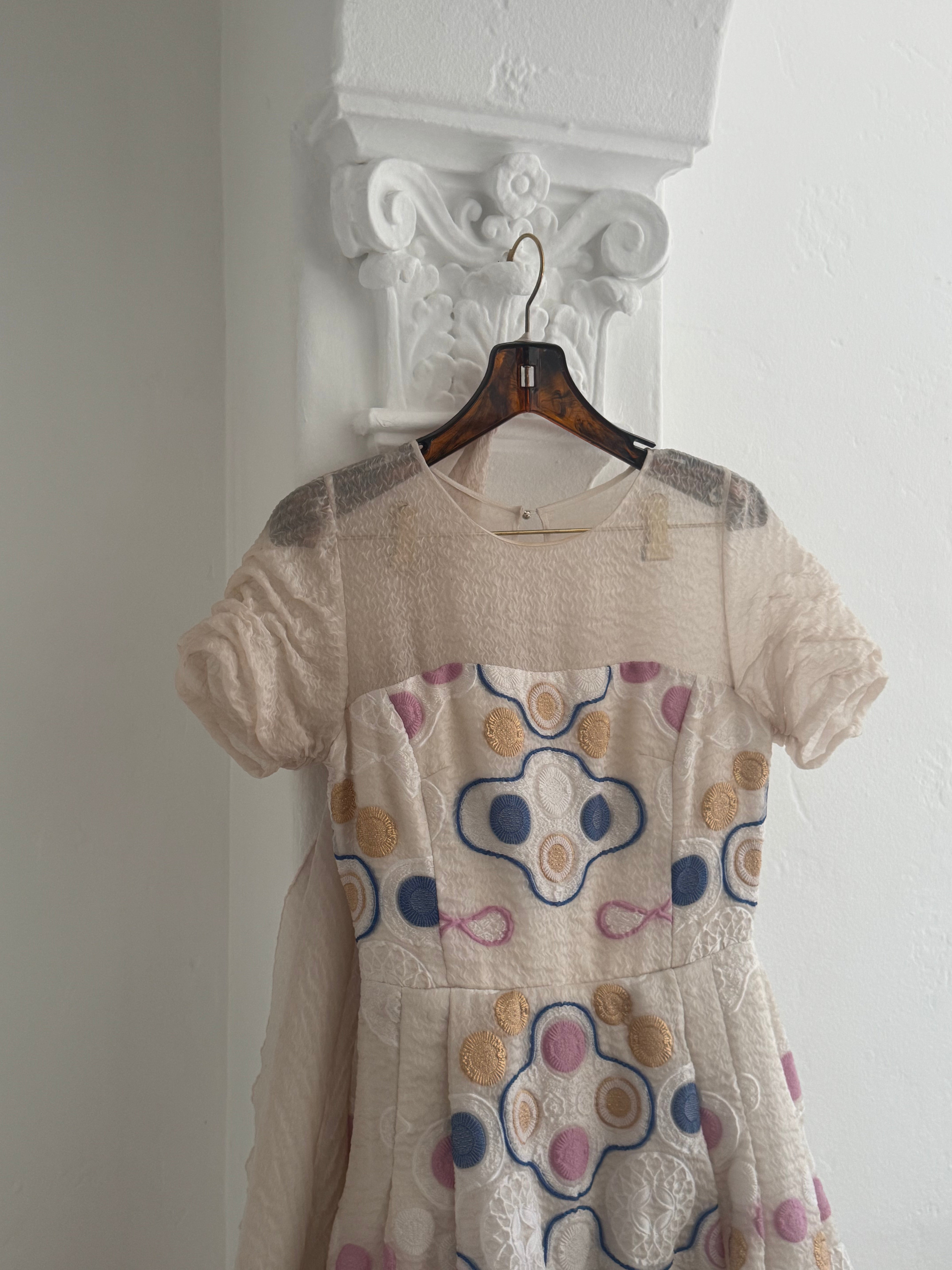 Embroidered Tulle Maxi Dress