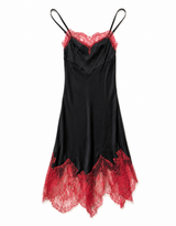 Red and Lace Slip