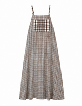 Linen Backless Dress with Pockets