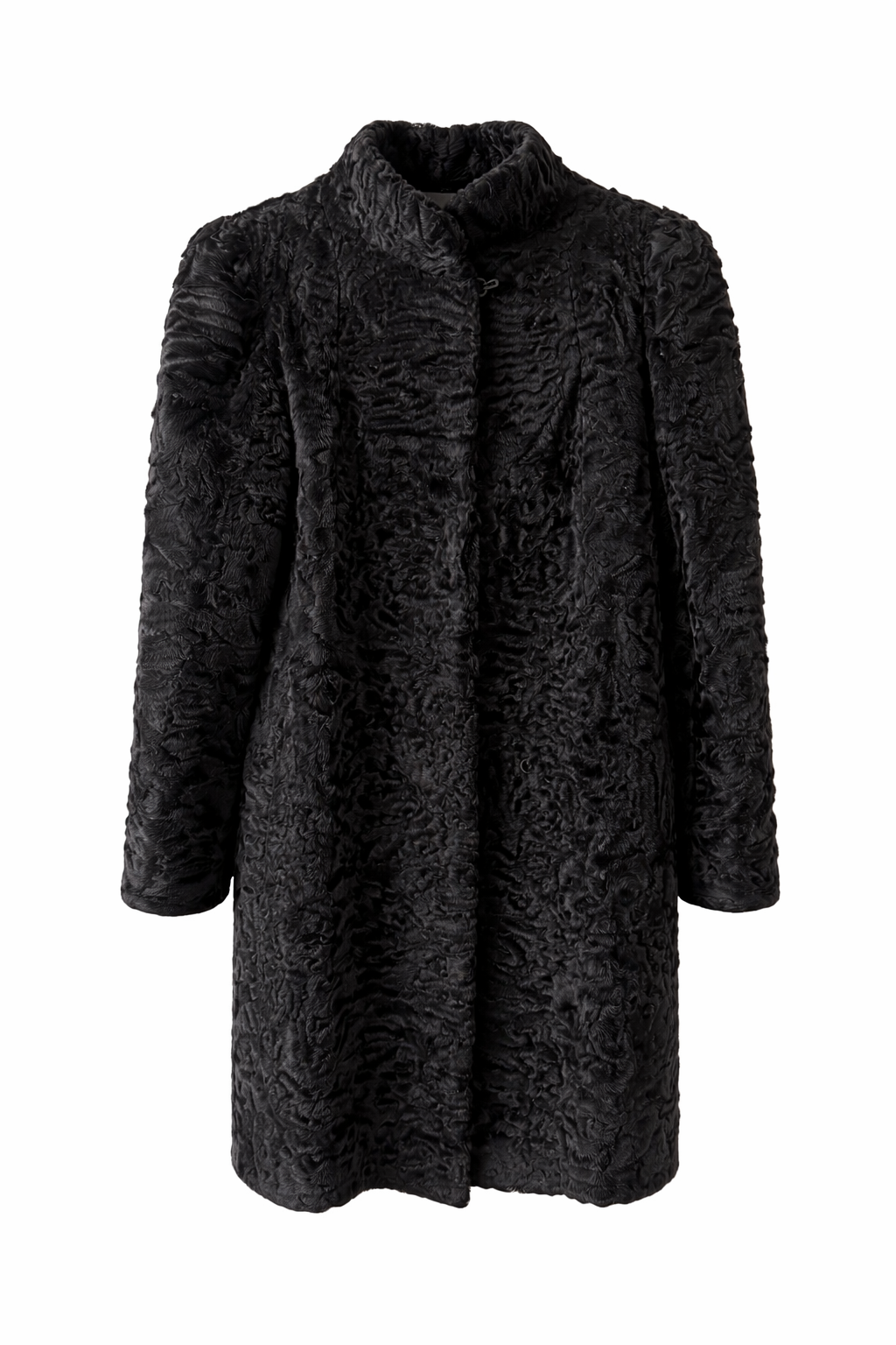 Brushed Lamb Fur Coat
