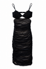 Black Ruched Dress
