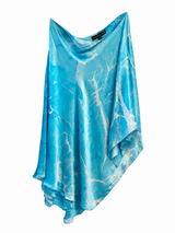 Blue Silk One Shoulder