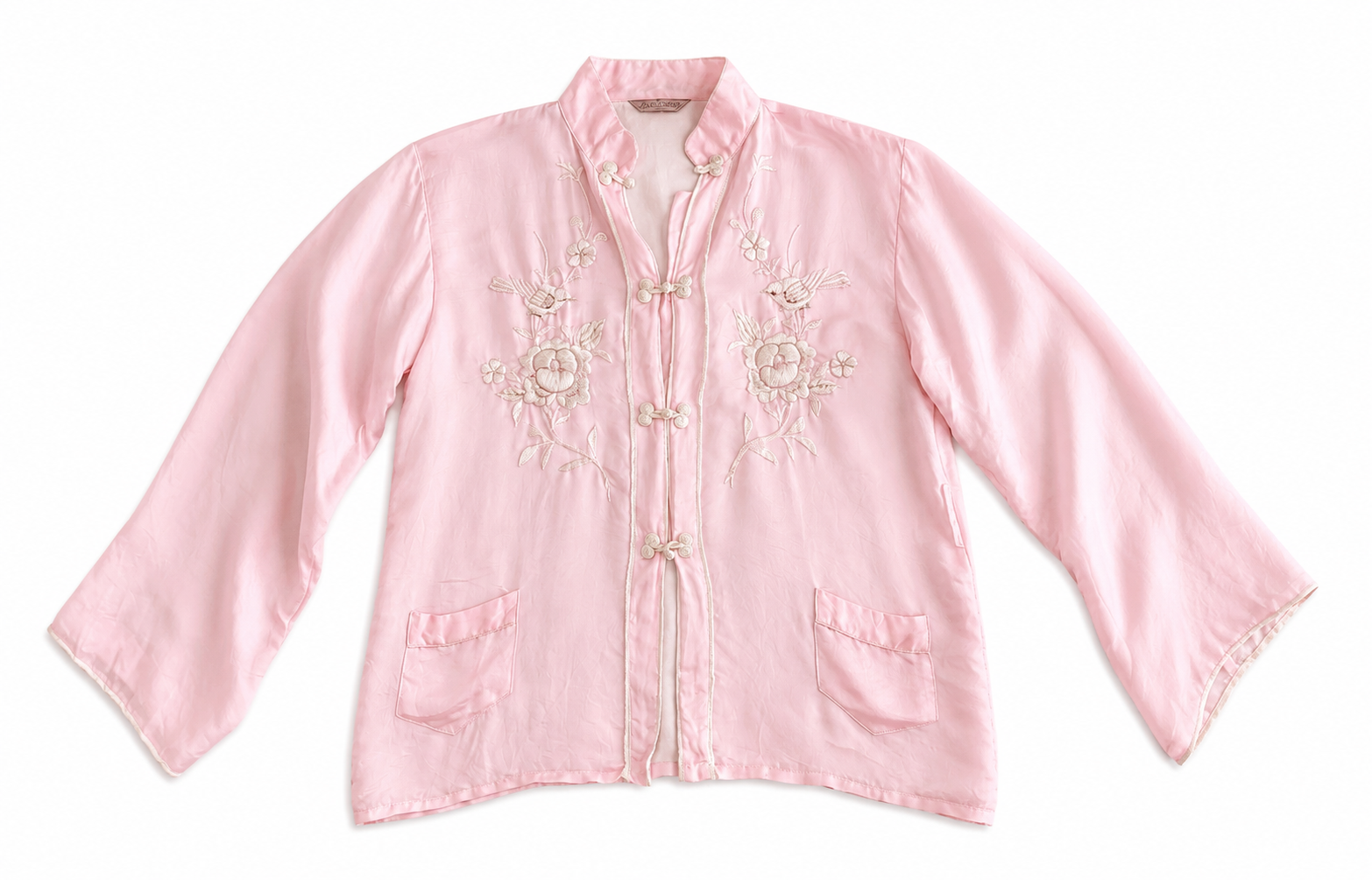 Silk Vintage Jacket with Embroidery