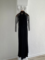 Long Gown with Mesh and Sequins