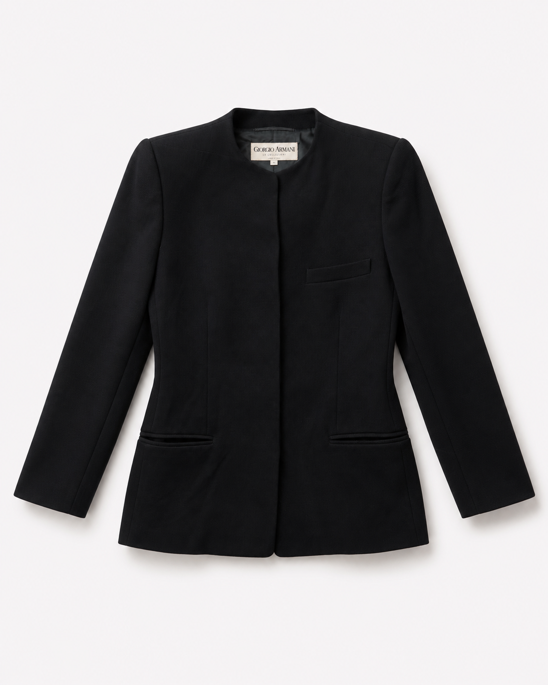 Black High Neck Blazer