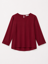 Red Silk Blouse