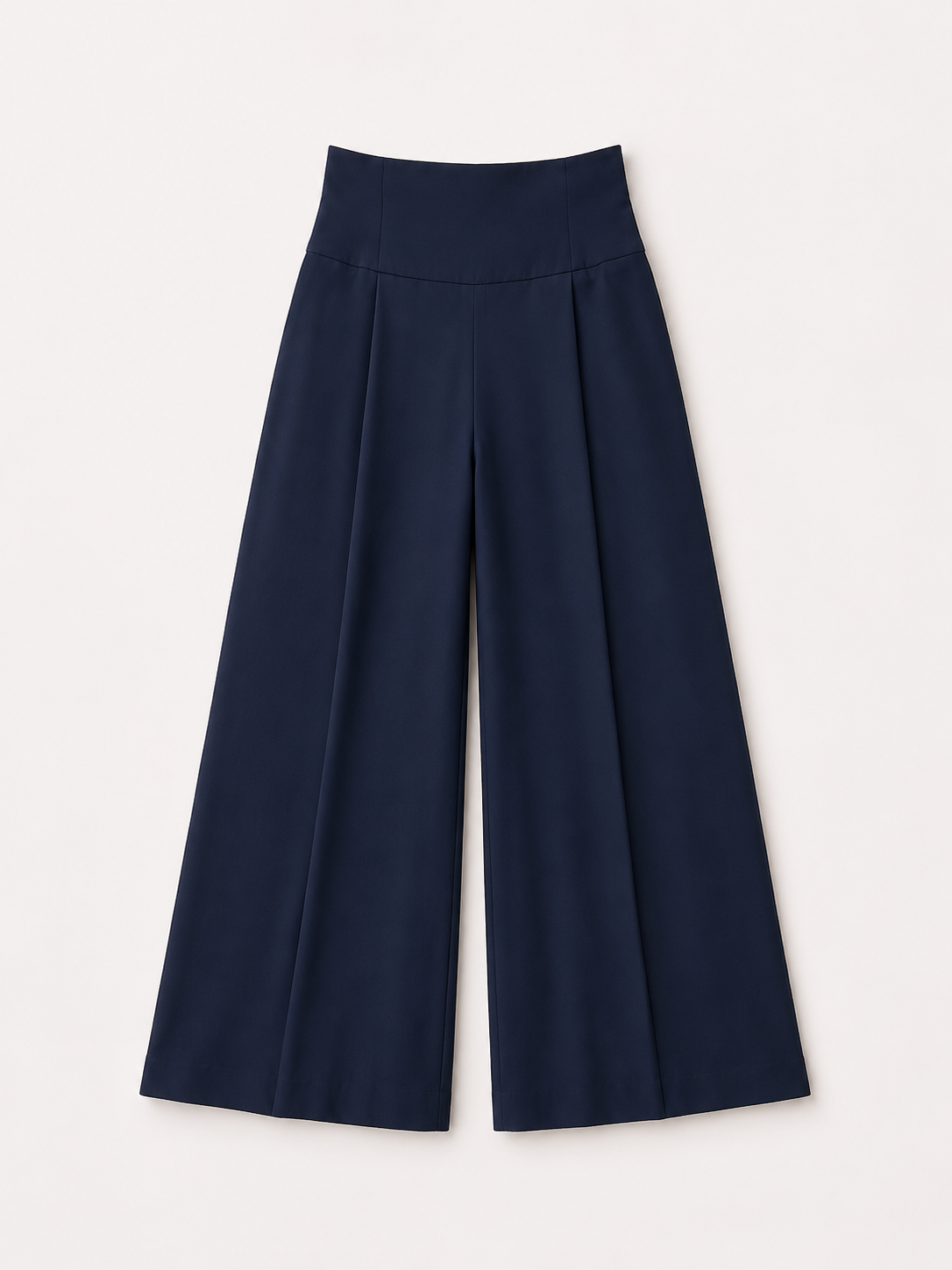 Navy Blue Silk Trousers
